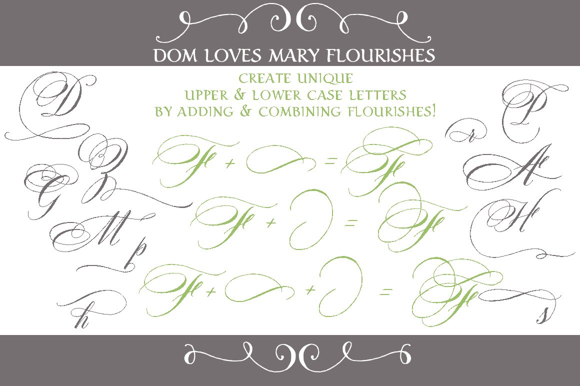 Sale-Dom Loves Mary Flourishes One preview image.