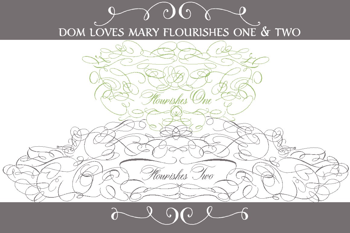 dlm flourishes one and two design 134