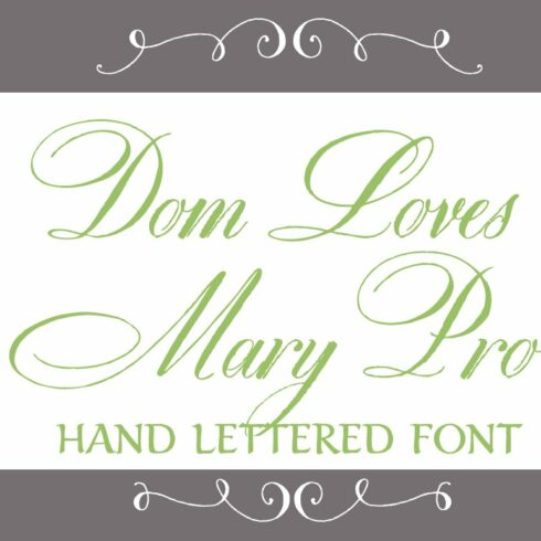 Sale-Dom Loves Mary Pro Font cover image.