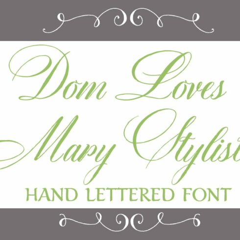 Sale-Dom Loves Mary Stylistic Font cover image.