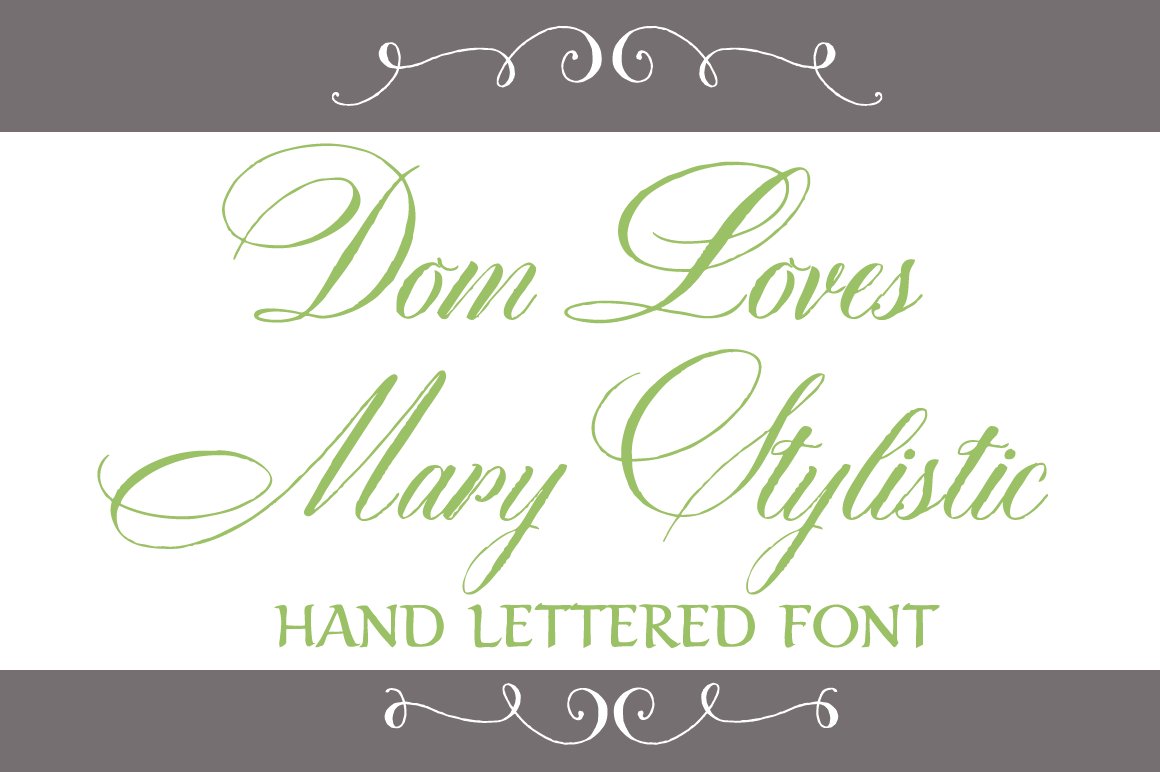 Sale-Dom Loves Mary Stylistic Font cover image.