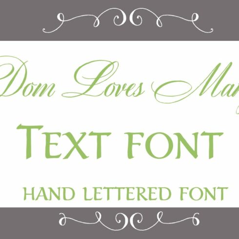 Sale-Dom Loves Mary Text Font cover image.