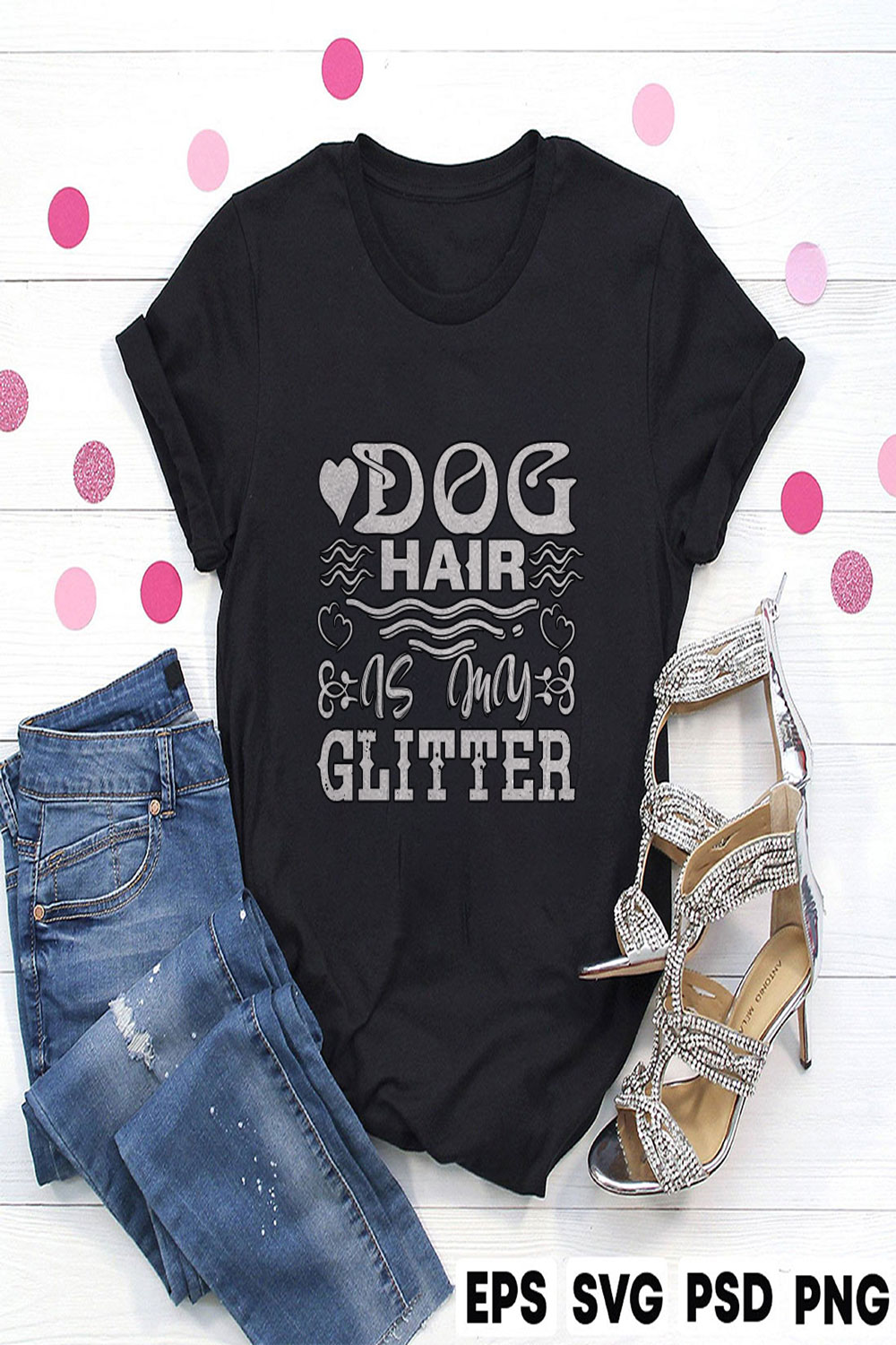 Dog hair is my glitter pinterest preview image.