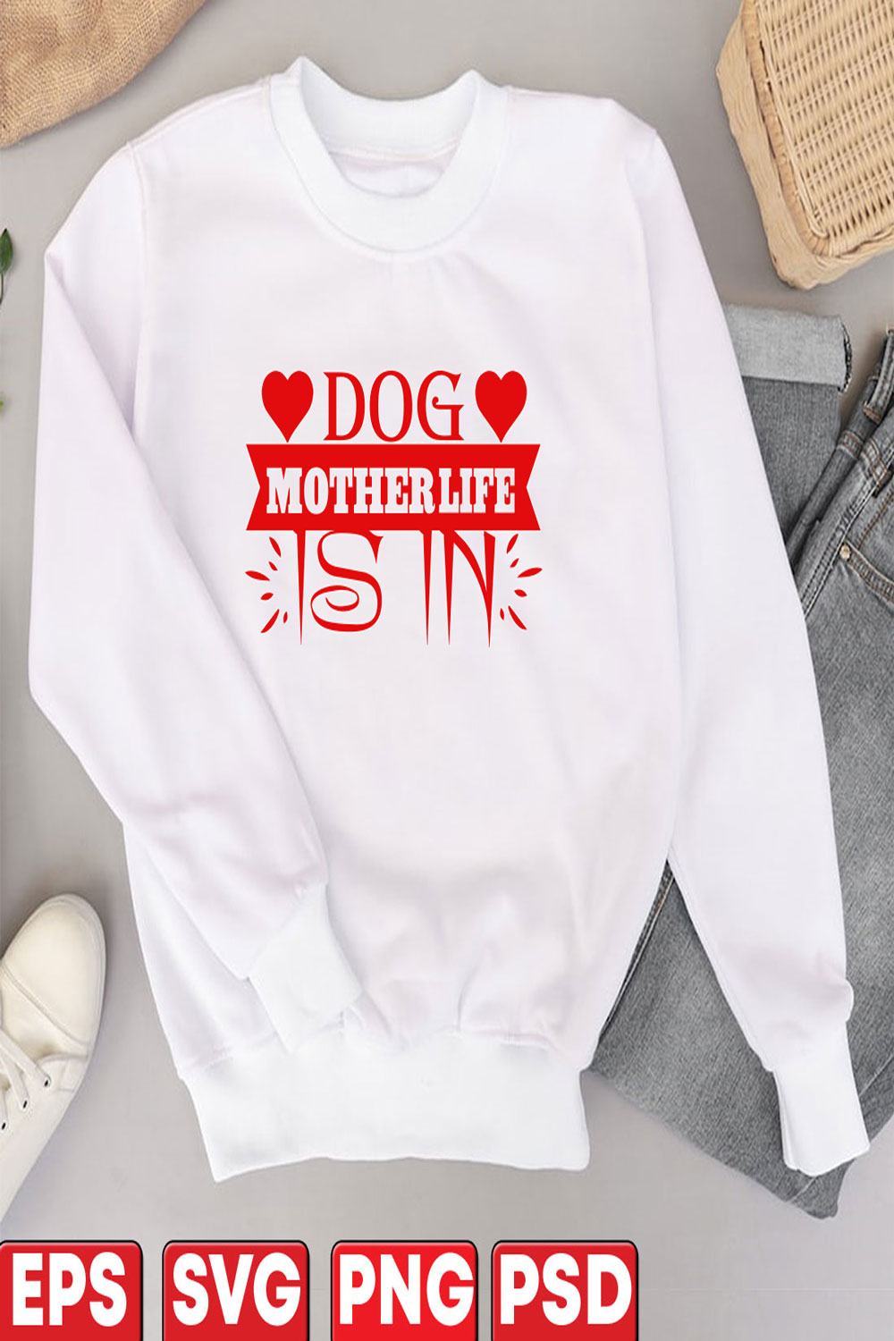 Dog Mother life is in pinterest preview image.