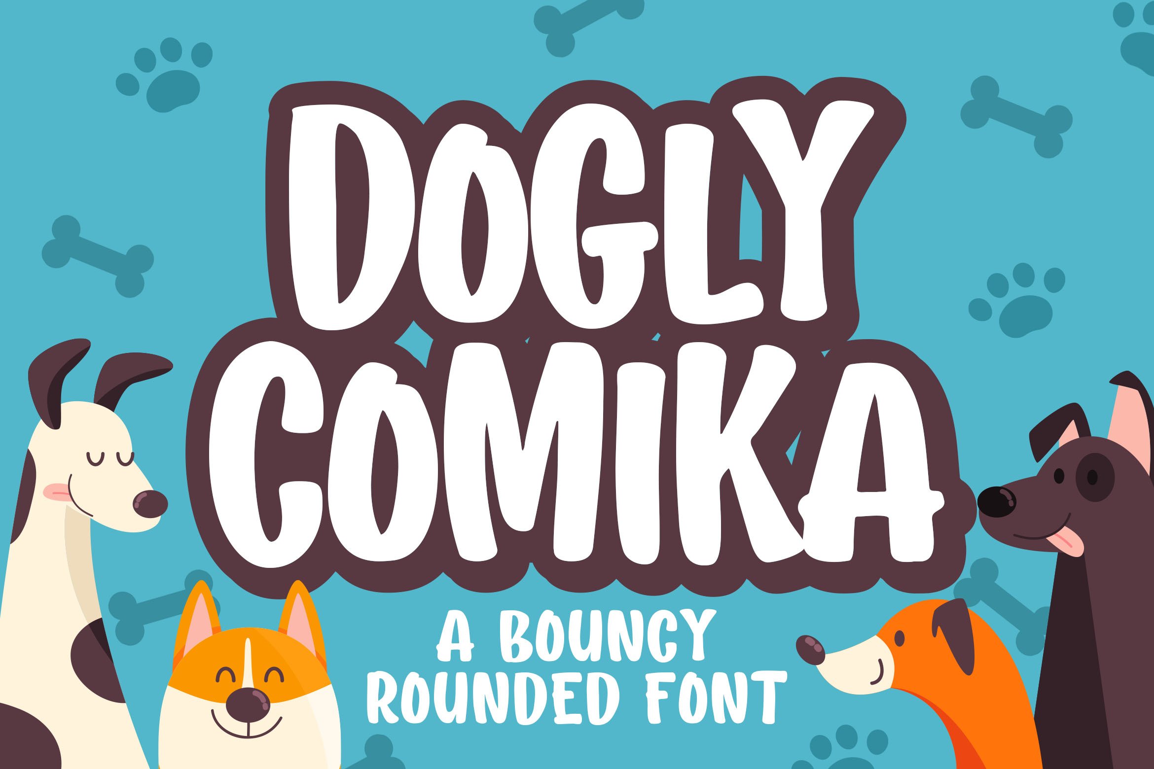 Dogly Comika a Bouncy Rounded Font cover image.