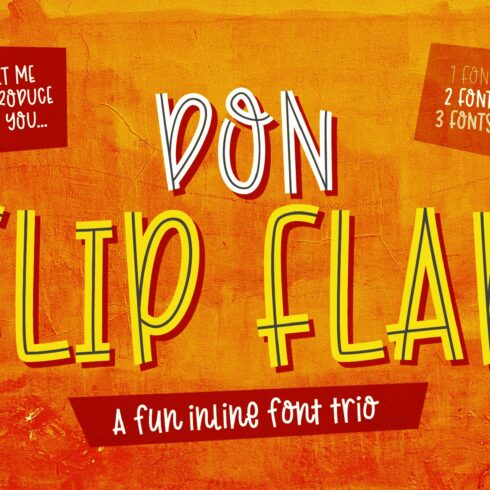 Don Flip Flap - fun inline font trio cover image.