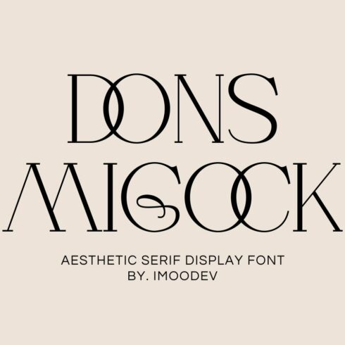 Dons Migock - Elegant Typeface cover image.