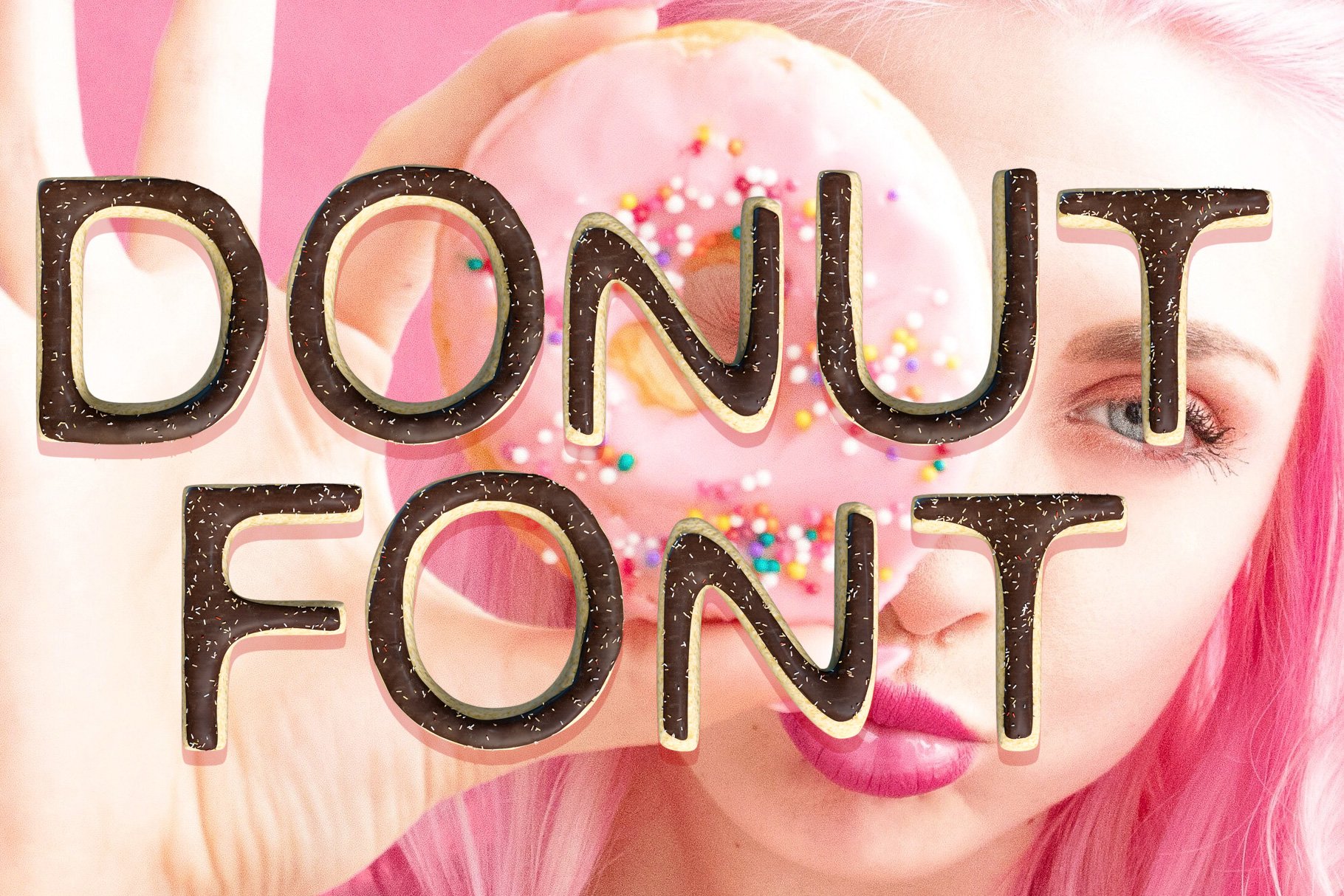 Donut Opentype SVG Font and PNGs cover image.