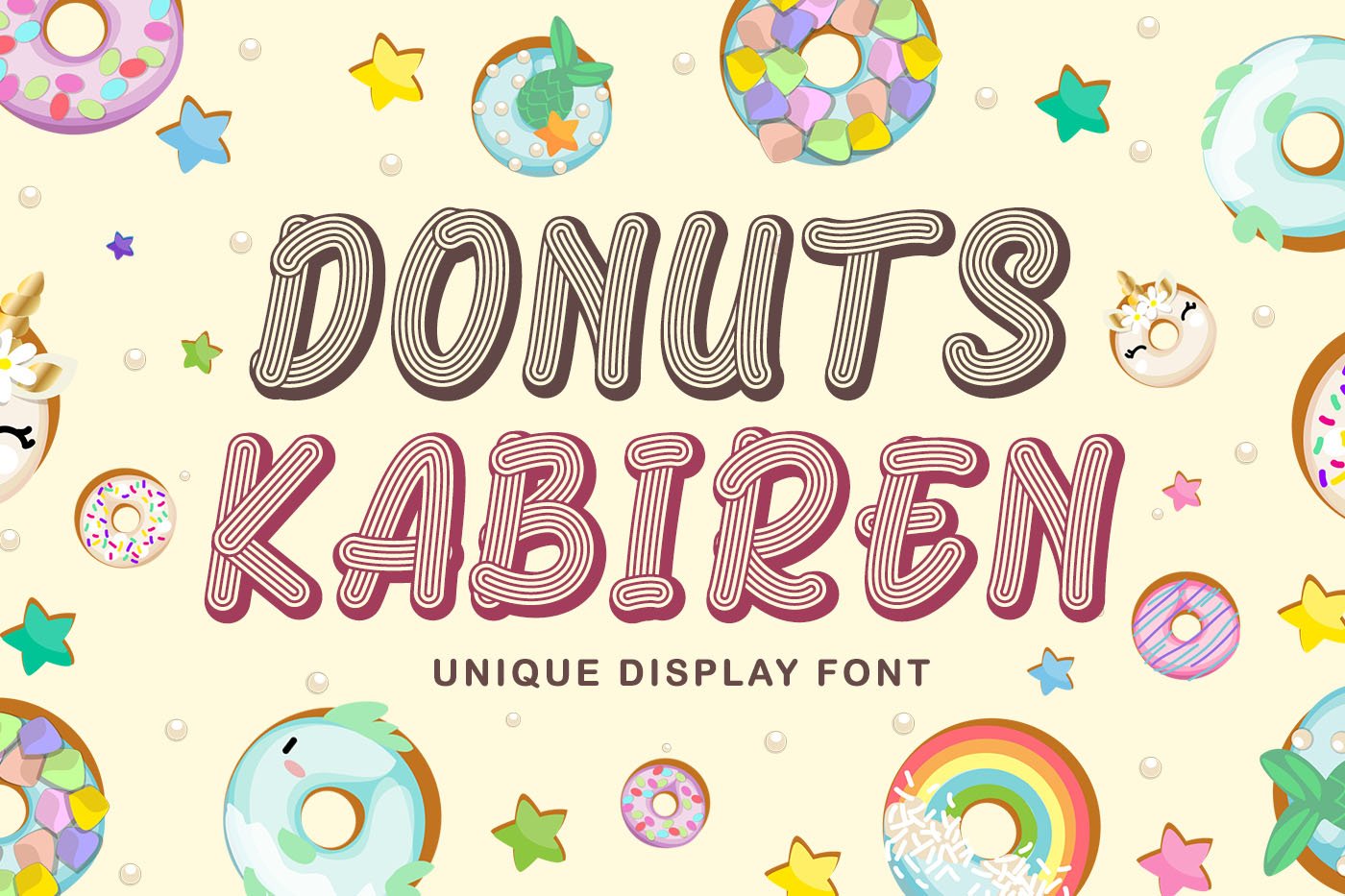 Donuts Kabiren - Quirky Craft Font cover image.