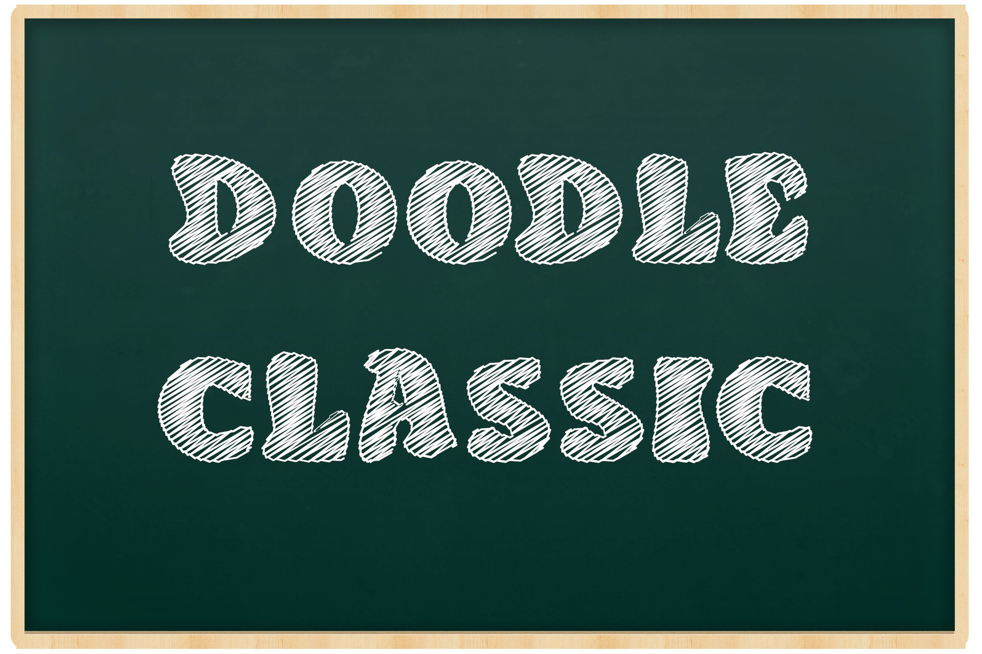 Doodle Classic - Sketch Font preview image.