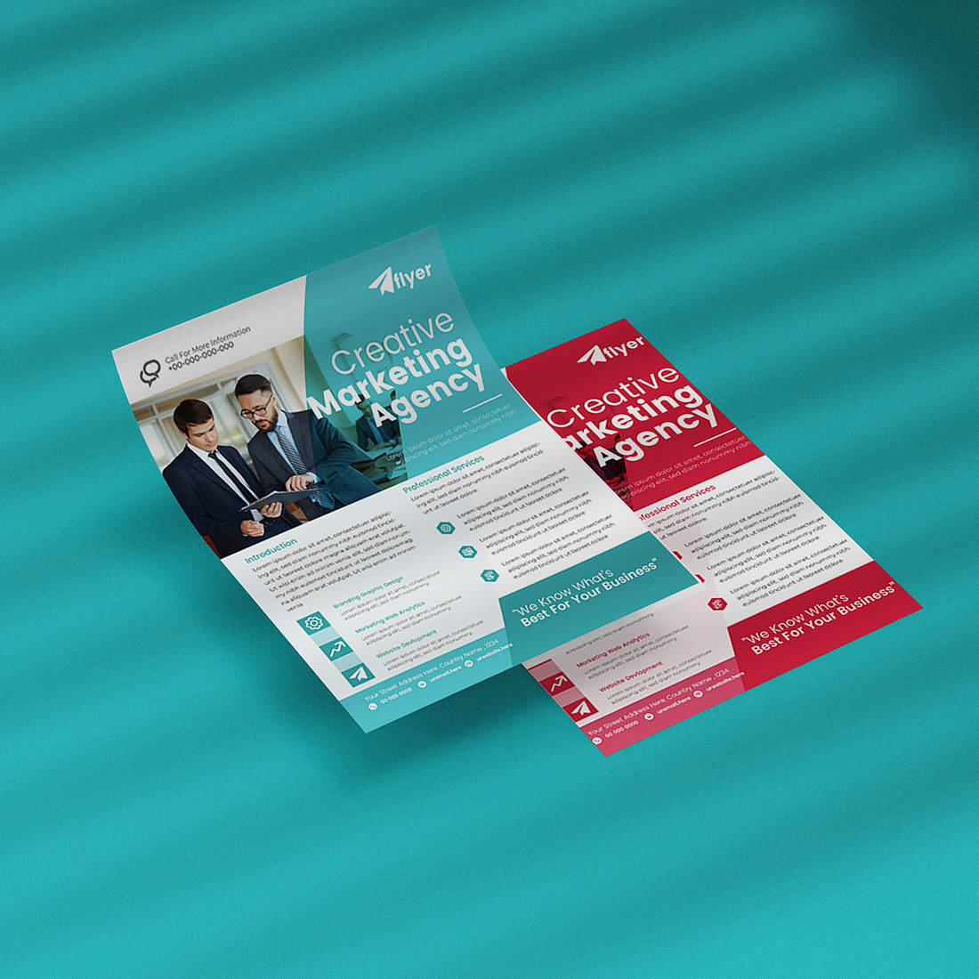double a4 flyer poster mockup 16