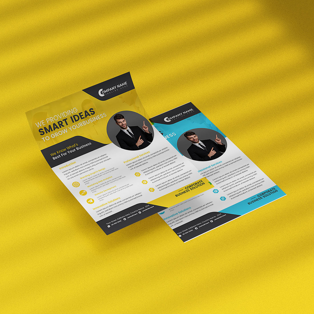 double a4 flyer poster mockup 641