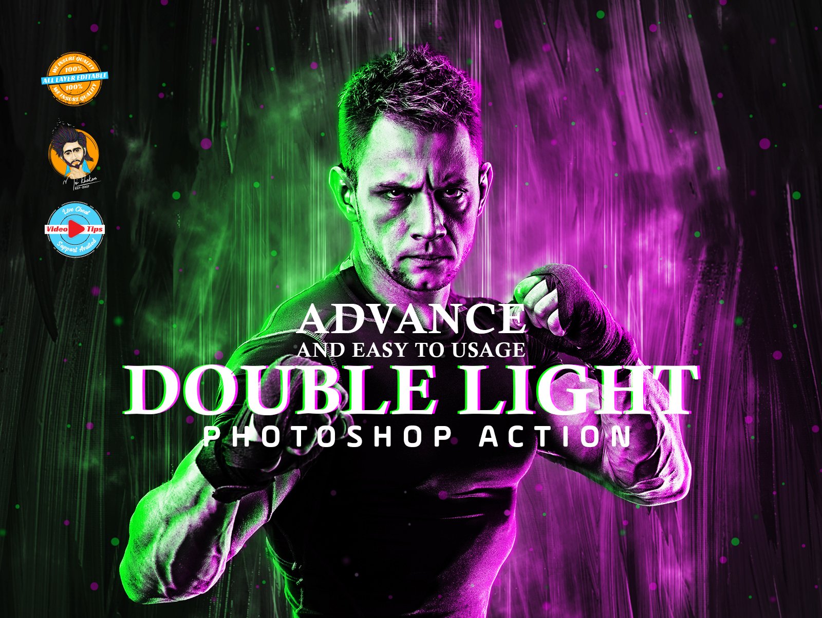 Double Light Photoshop Actioncover image.