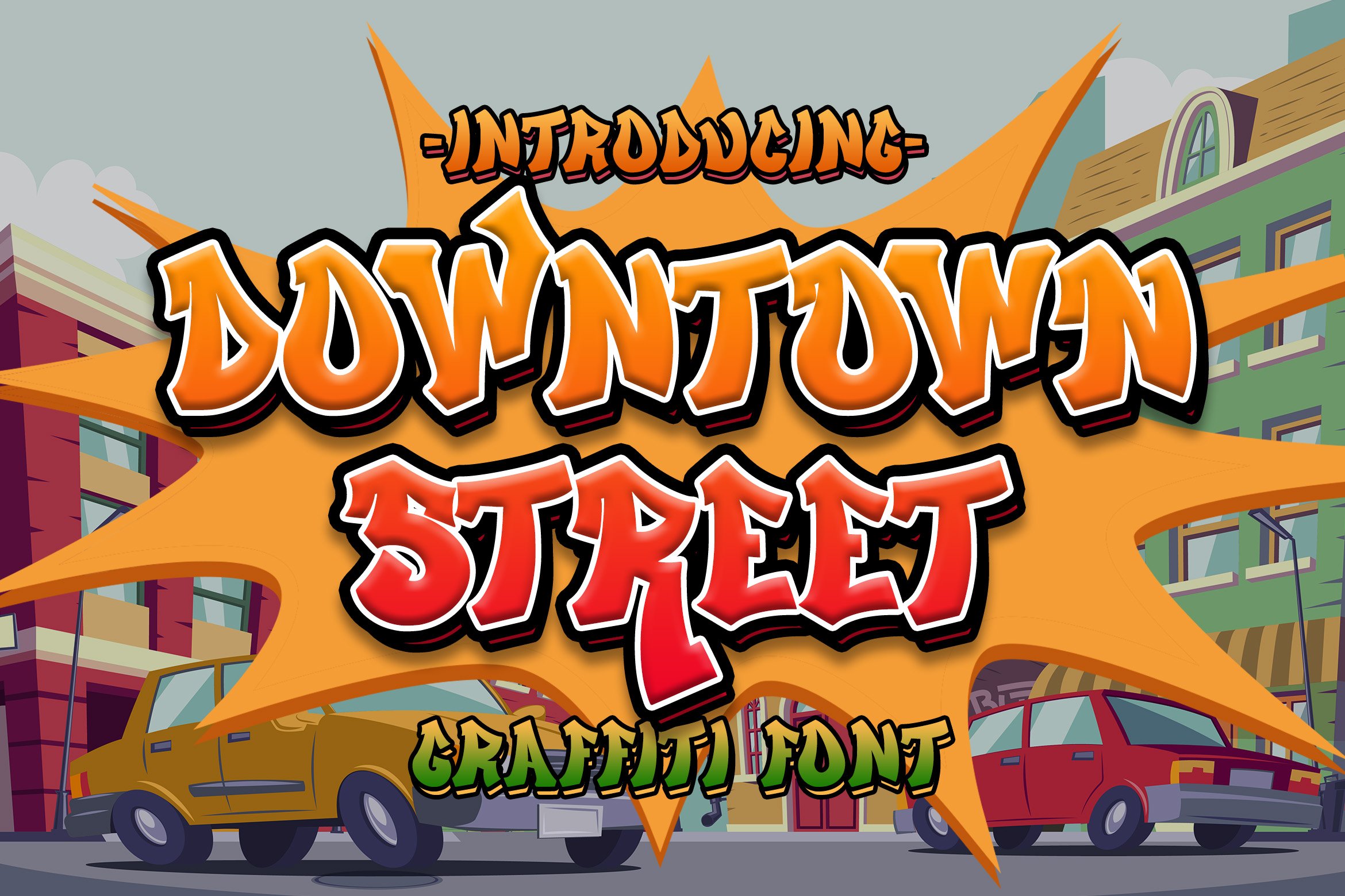 Downtown Street - Graffiti Font cover image.