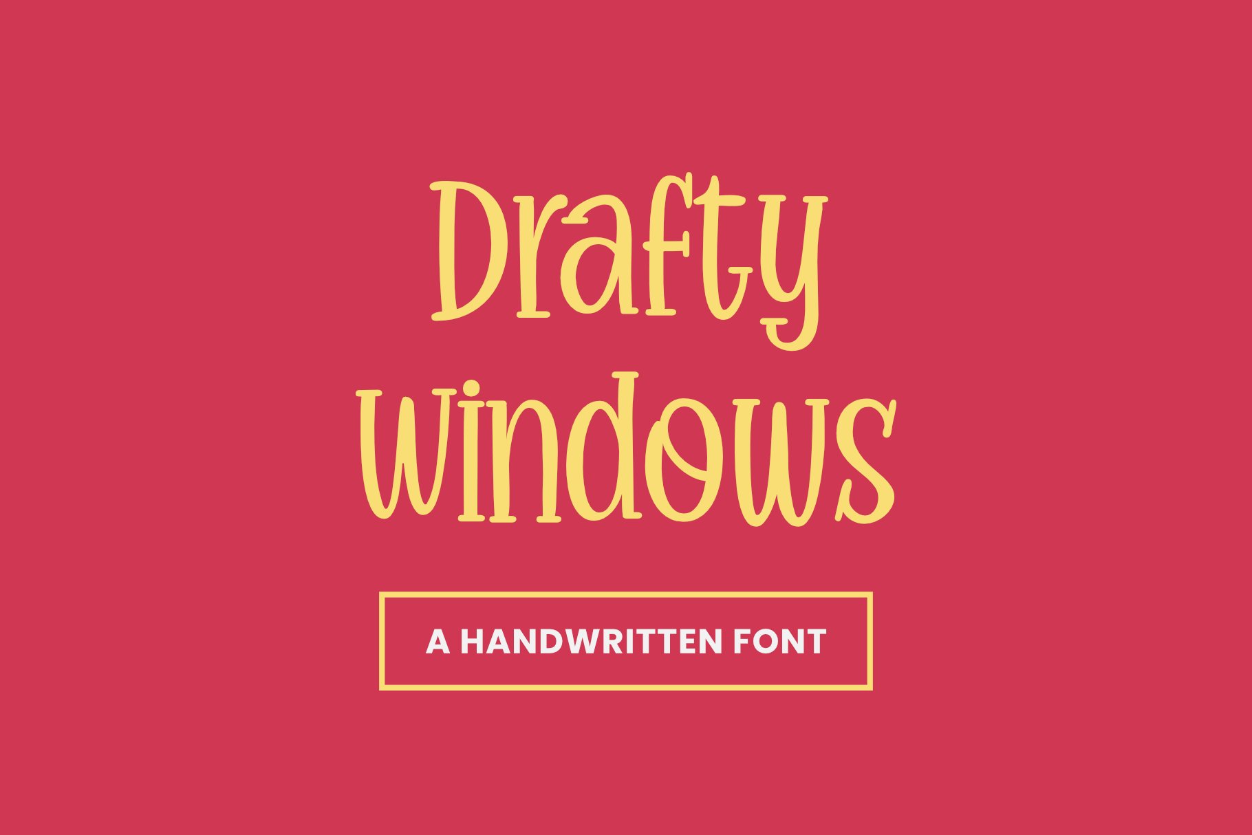 Drafty Windows - a Handwritten Font cover image.