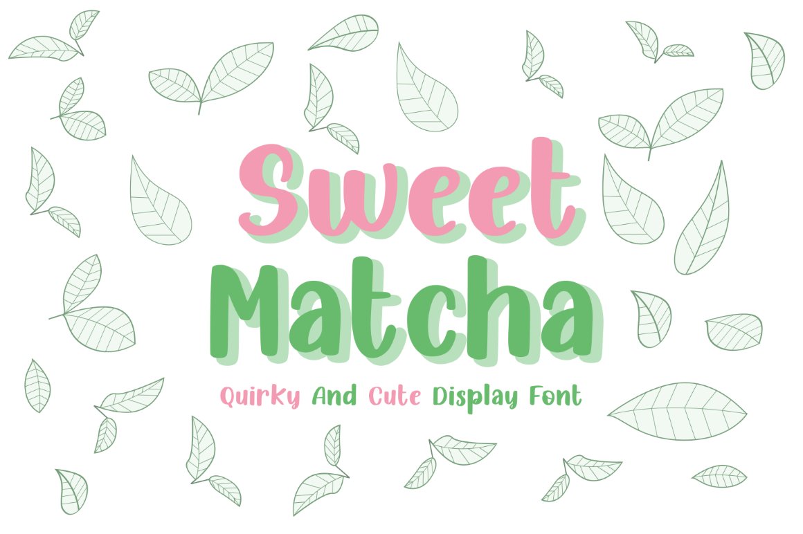 Sweet Matcha | Funny Display Font cover image.