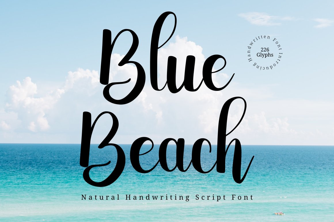 Blue Beach | Handwritten Font cover image.