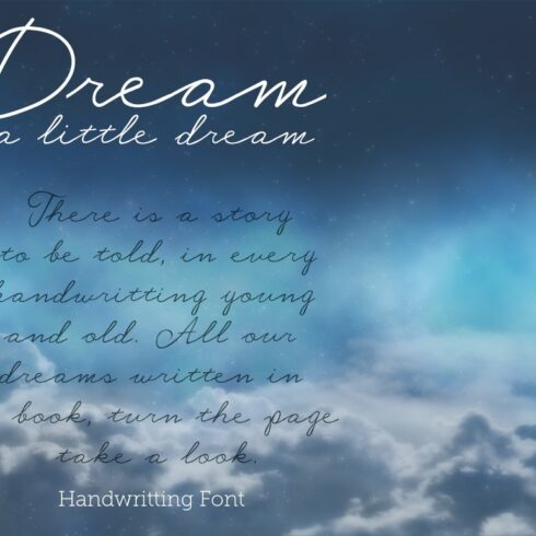 Dream A Little Dream - Font cover image.