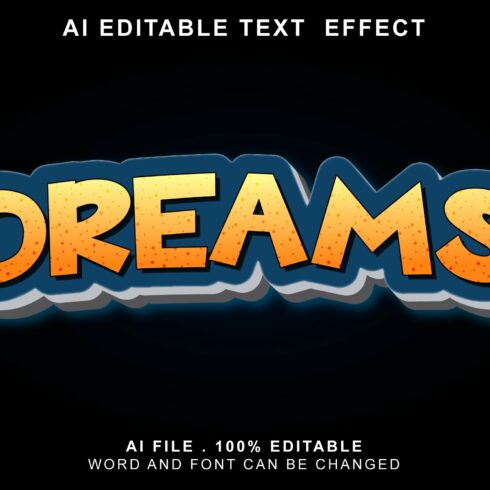 Dreams 3d Text Effectcover image.