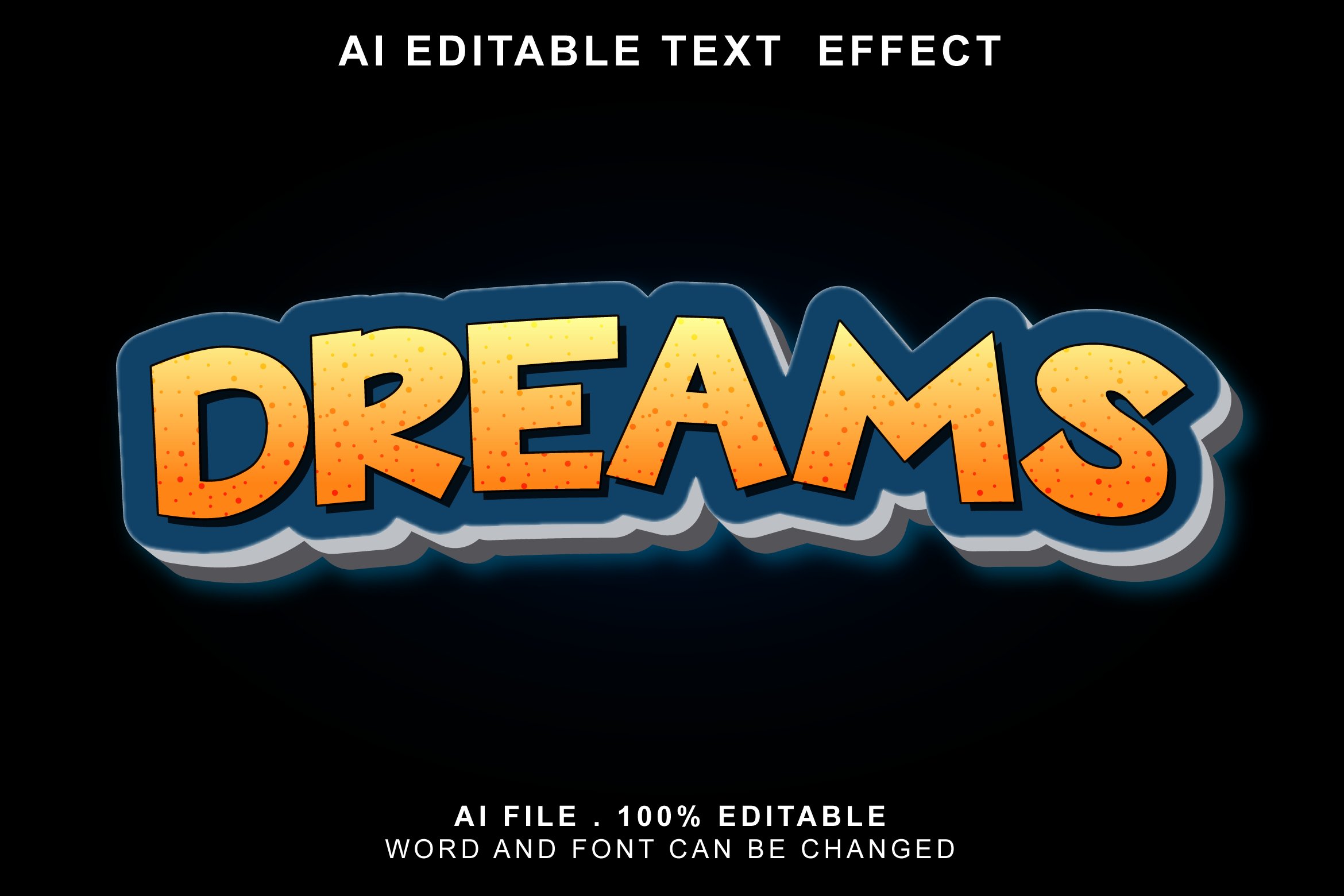 Dreams 3d Text Effectcover image.