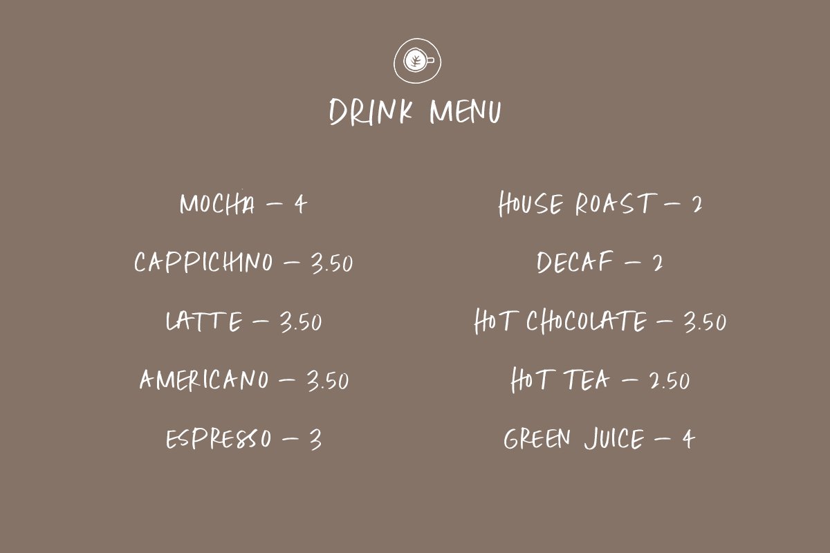 drink menu 26