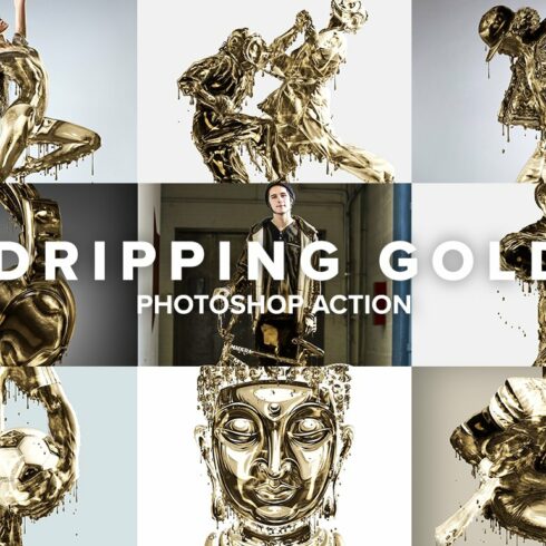 Dripping Gold Photoshop Actioncover image.