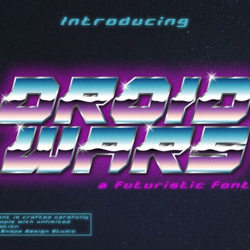 Droid Wars - Futuristic Font cover image.