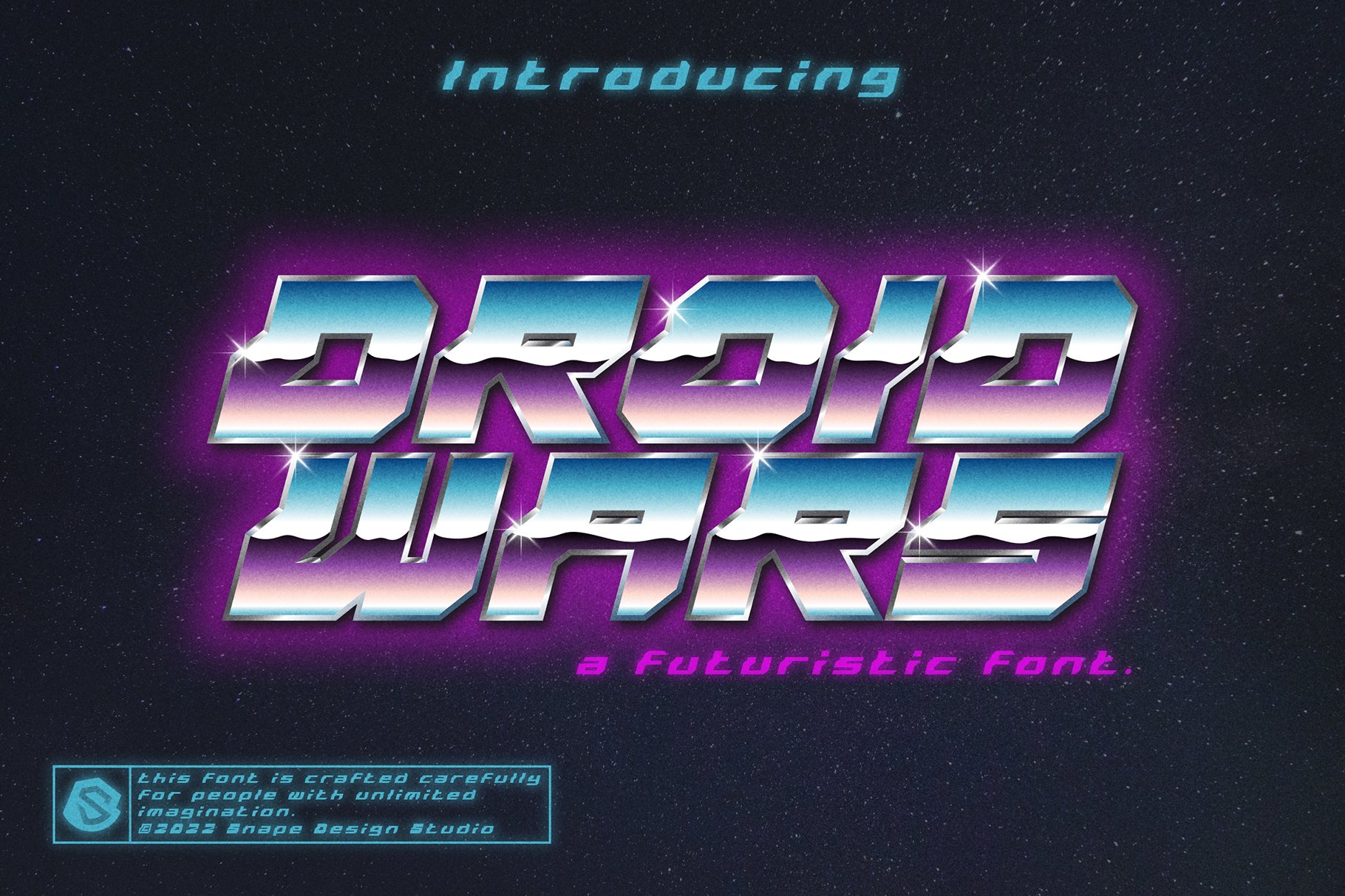 Droid Wars - Futuristic Font cover image.