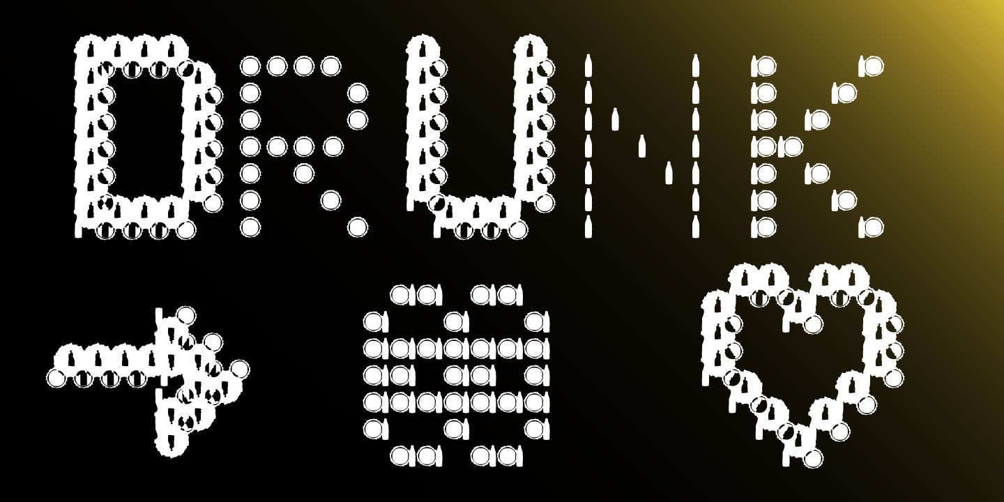 FONT | Drunken Pixel preview image.