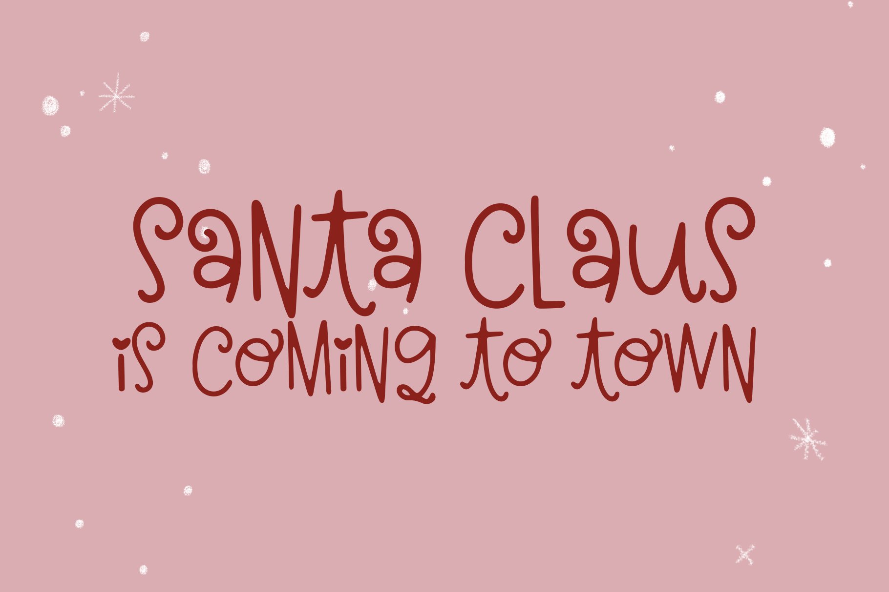 Christmas Kisses | Fun Holiday Font preview image.