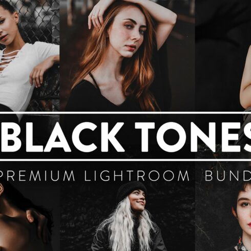 60 BLACK TONES Lightroom Presetscover image.