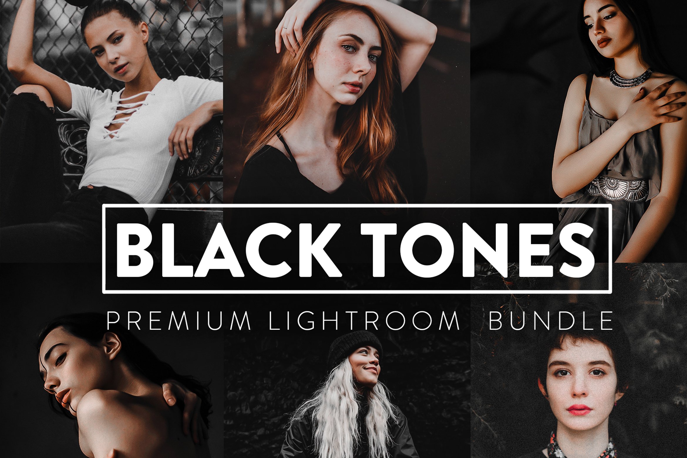 60 BLACK TONES Lightroom Presetscover image.