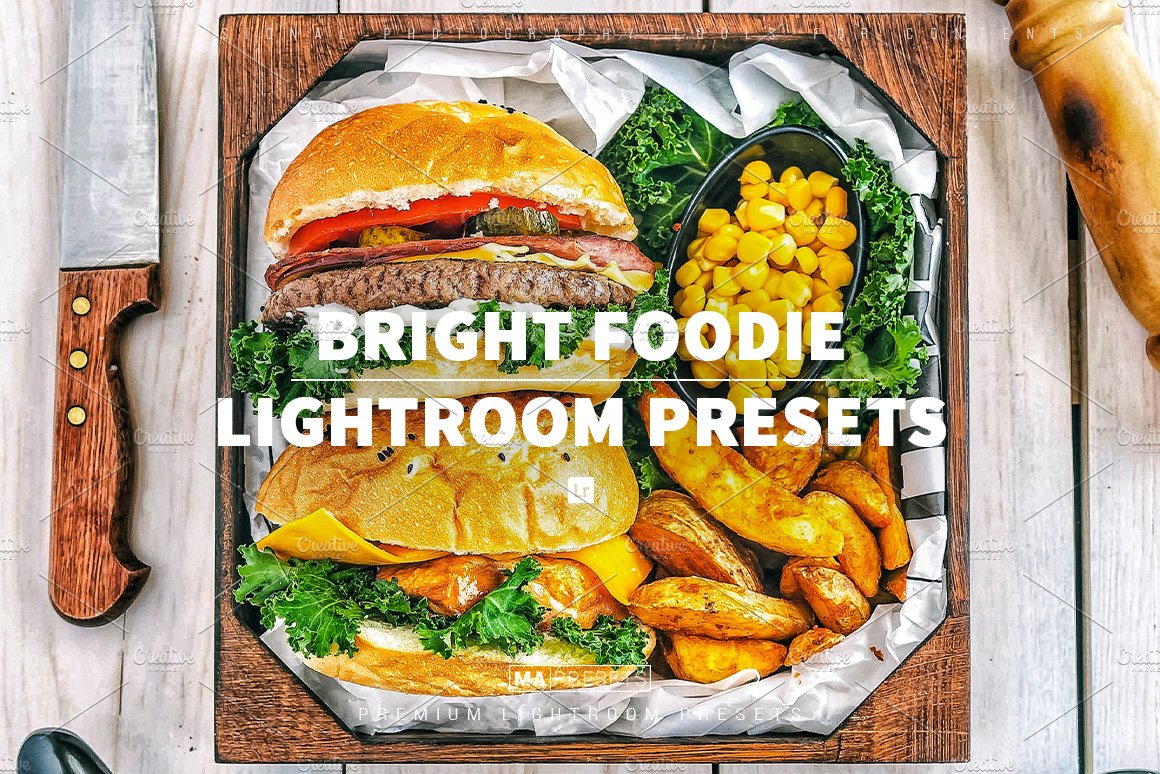 10 BRIGHT FOOD Lightroom Presetscover image.
