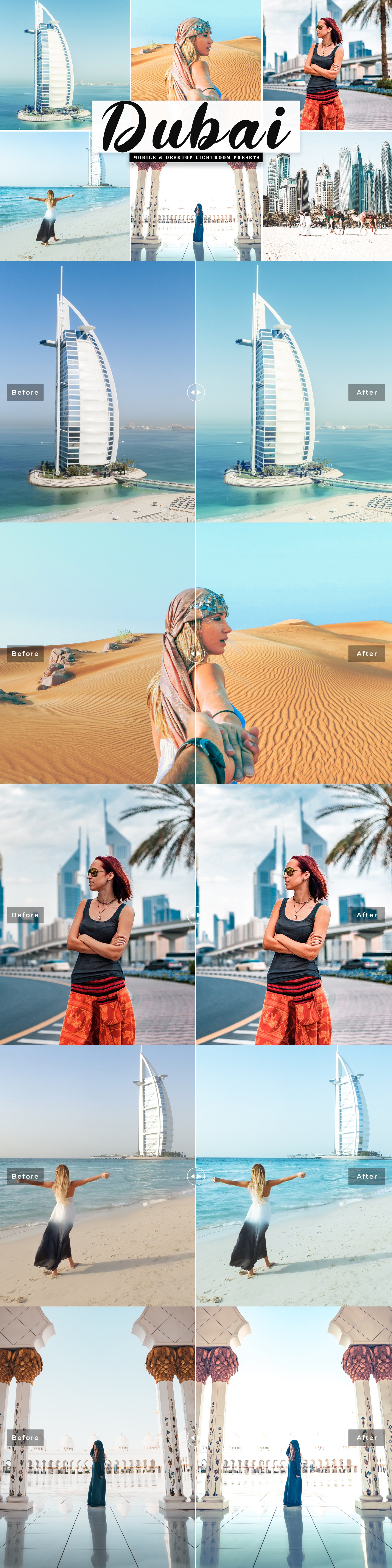 Dubai Lightroom Presets Packcover image.