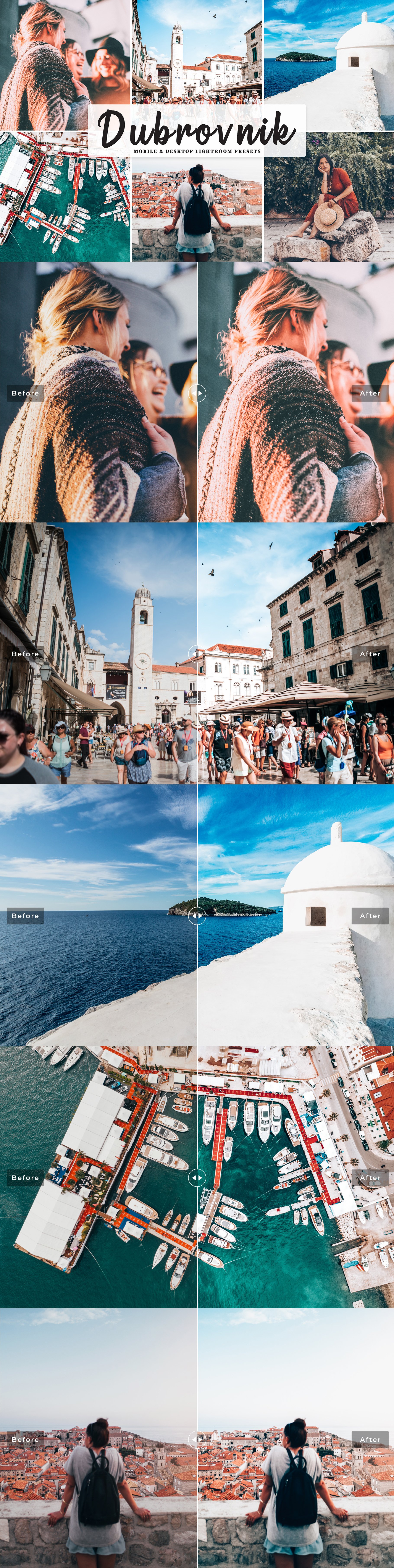 Dubrovnik Lightroom Presets Packcover image.