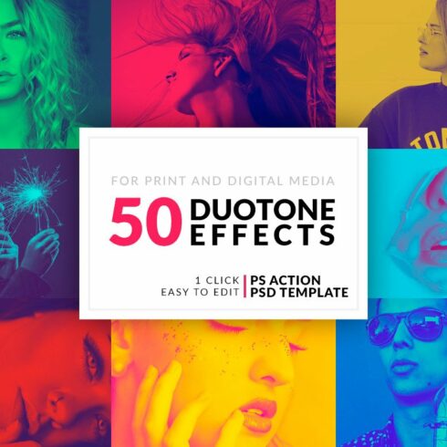50 Duotone Photoshop Actionscover image.