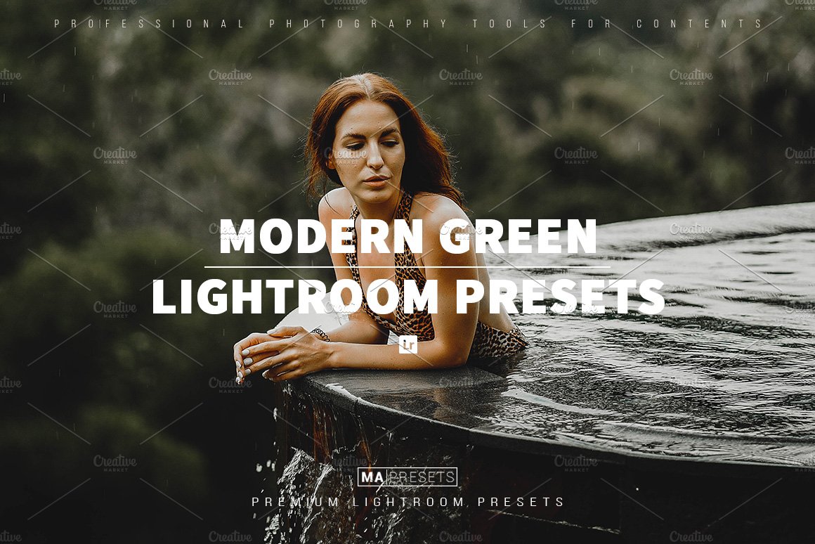 10 MODERN GREEN Lightroom Presetscover image.