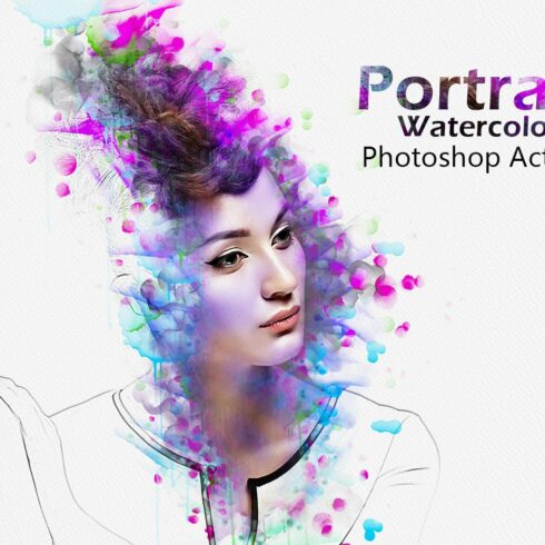 Portrait Watercolor Photoshop Actioncover image.