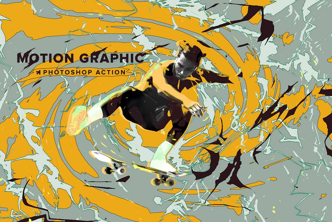 Motion Graphic Photoshop Actioncover image.