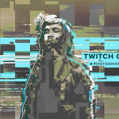 Twitch Glitch Photoshop Actioncover image.
