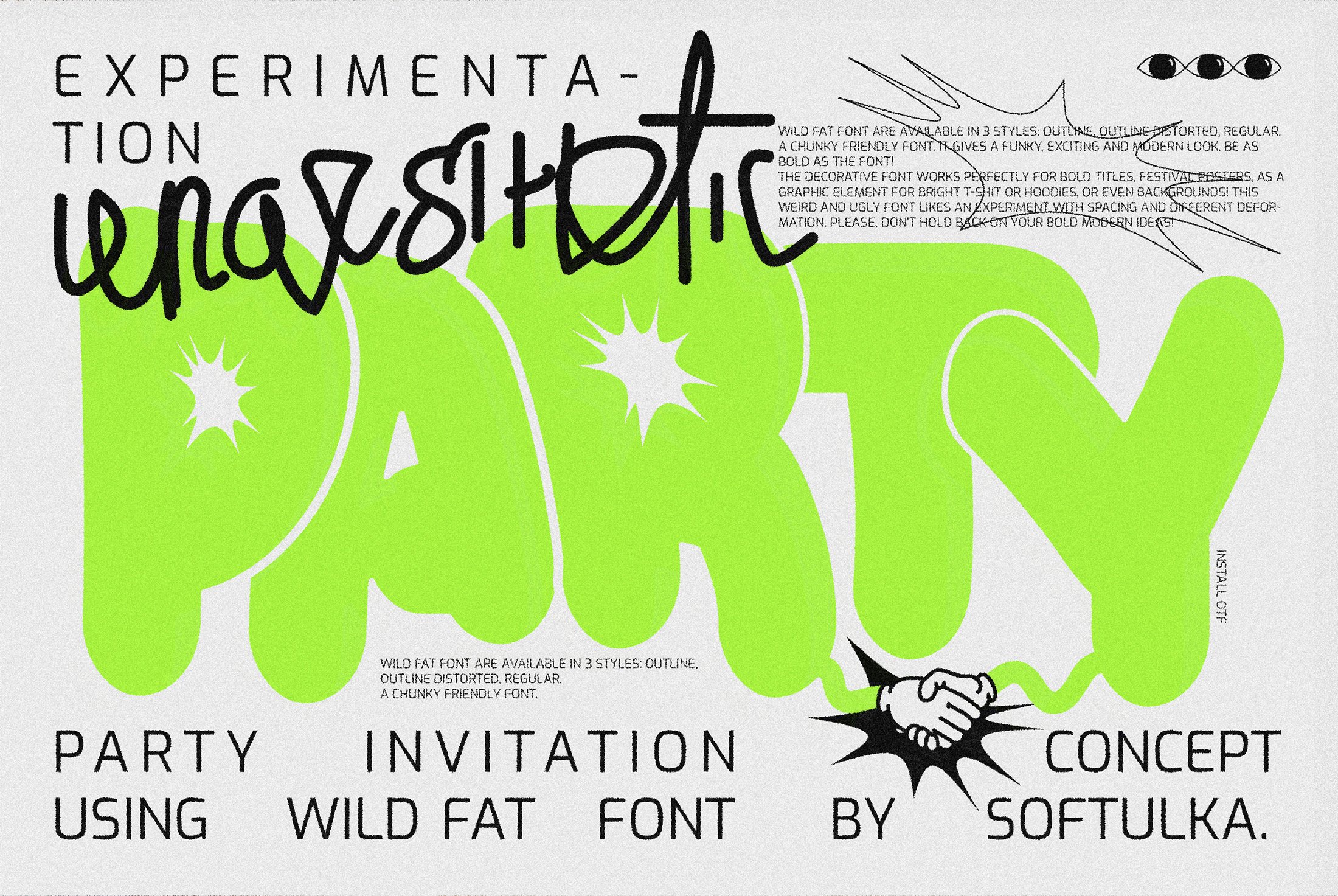 Wild Fat Font preview image.