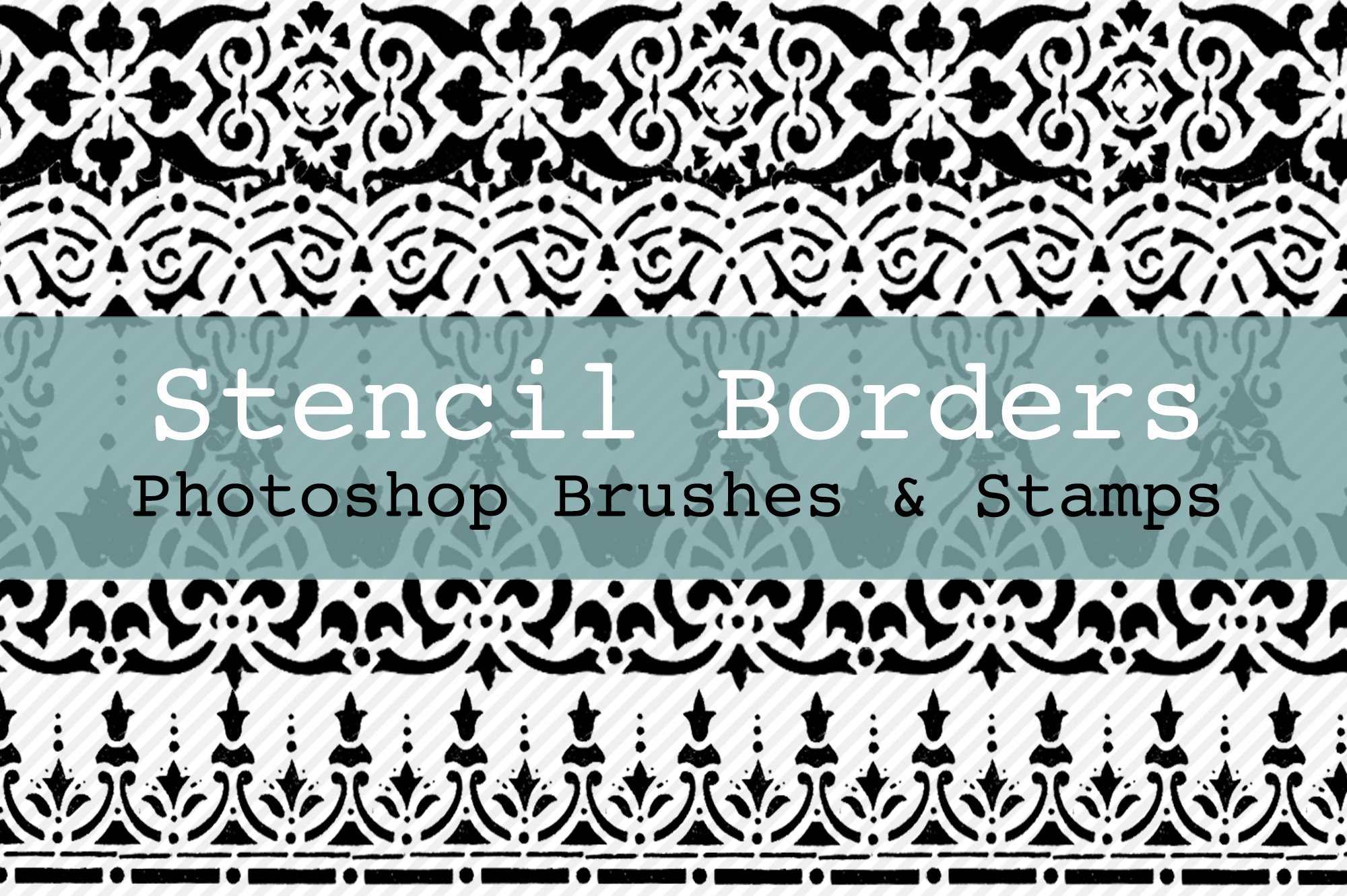 Vintage Stencil Borders PS Brushescover image.