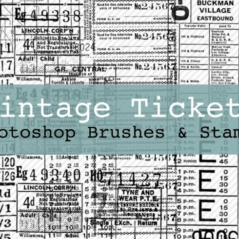 Vintage Tickets Brushes & Stampscover image.