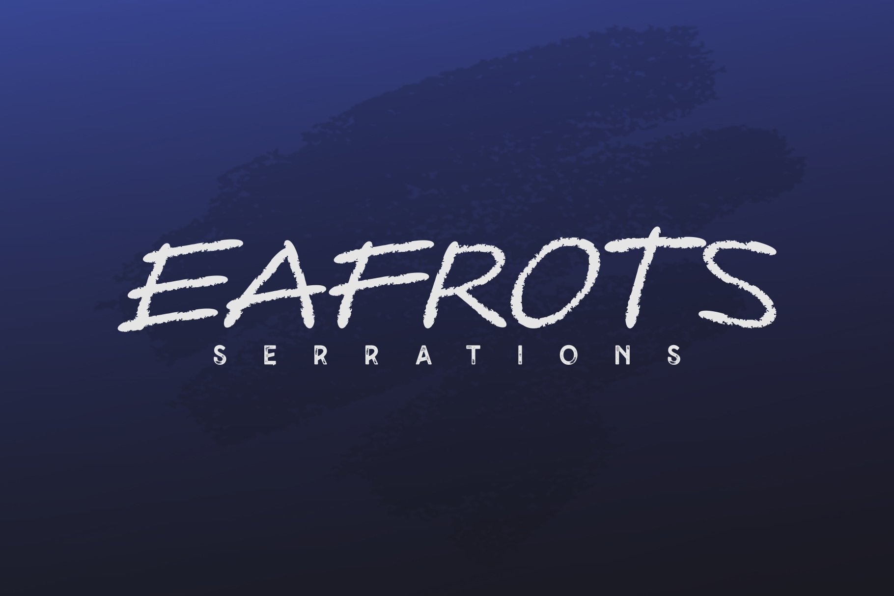 Eafrots Serrations - Brush Fontcover image.