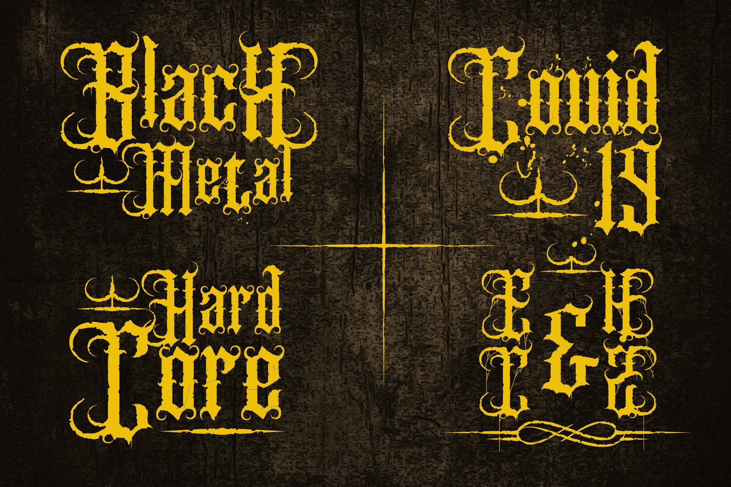 Earth Crisis | Blackmetal Font preview image.