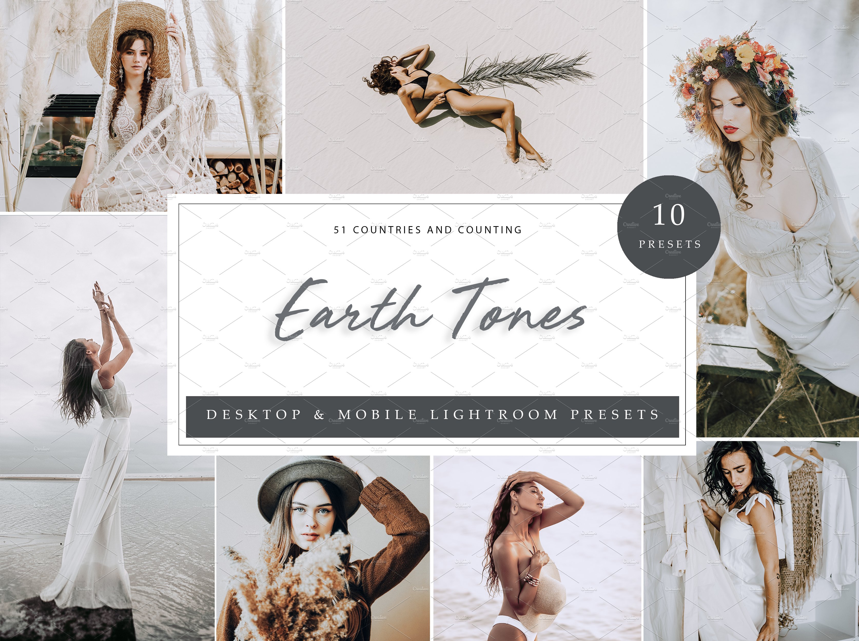 10 x Lightroom Presets, Earth Tonescover image.