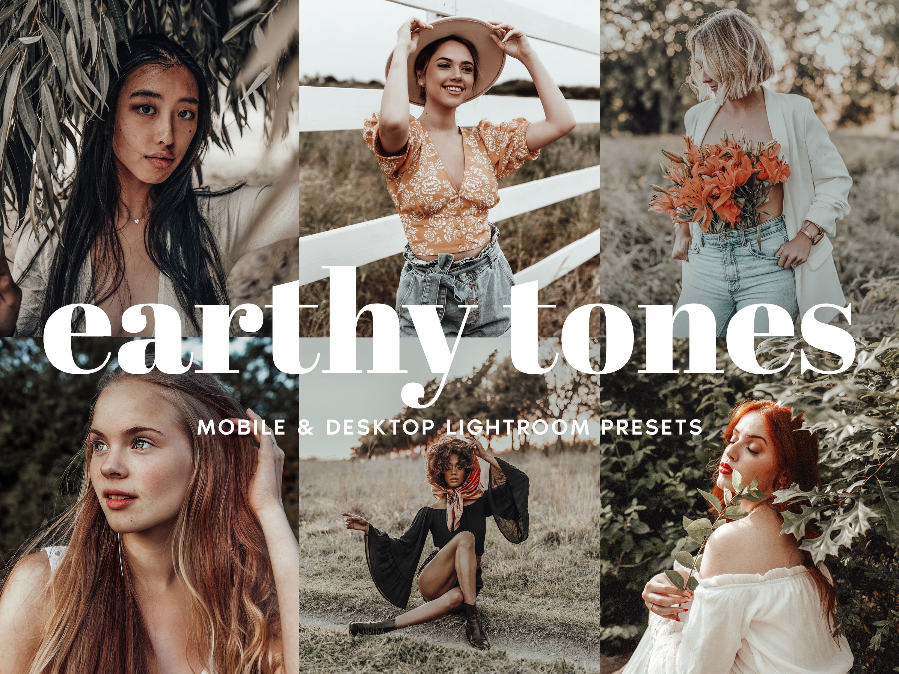 10 EARTHY LIGHTROOM PRESETScover image.