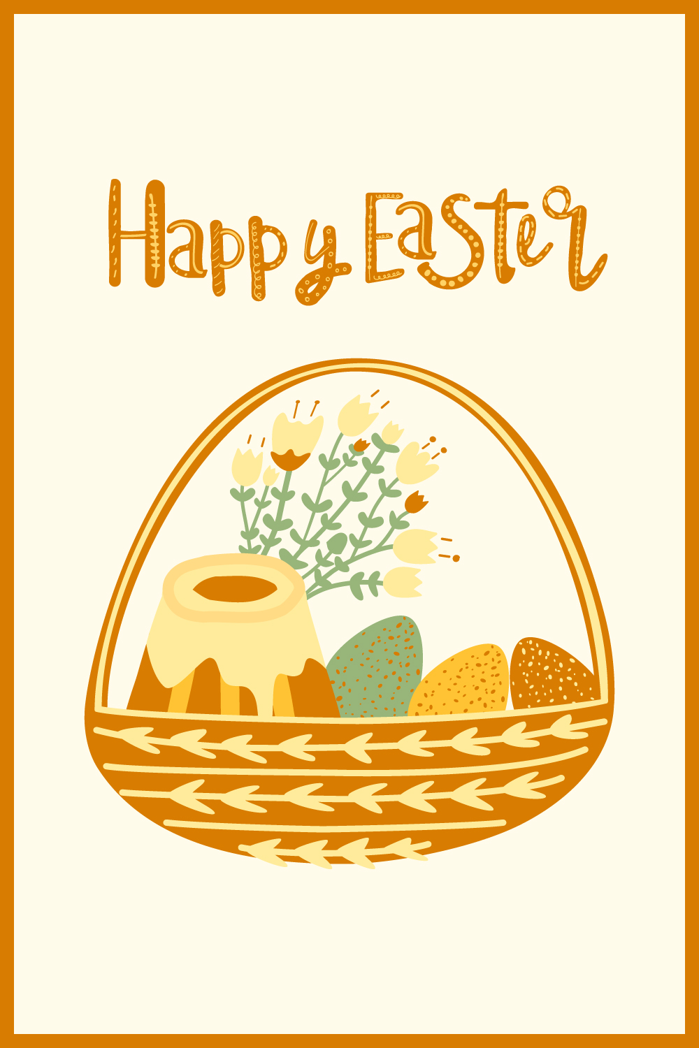 Set Happy Easter pinterest preview image.