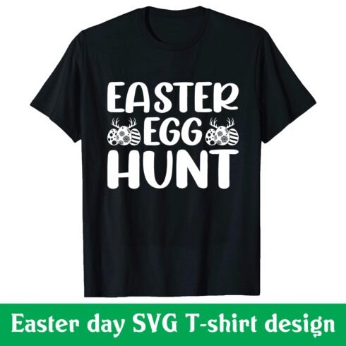 Easter egg hunt SVG T-shirt design cover image.