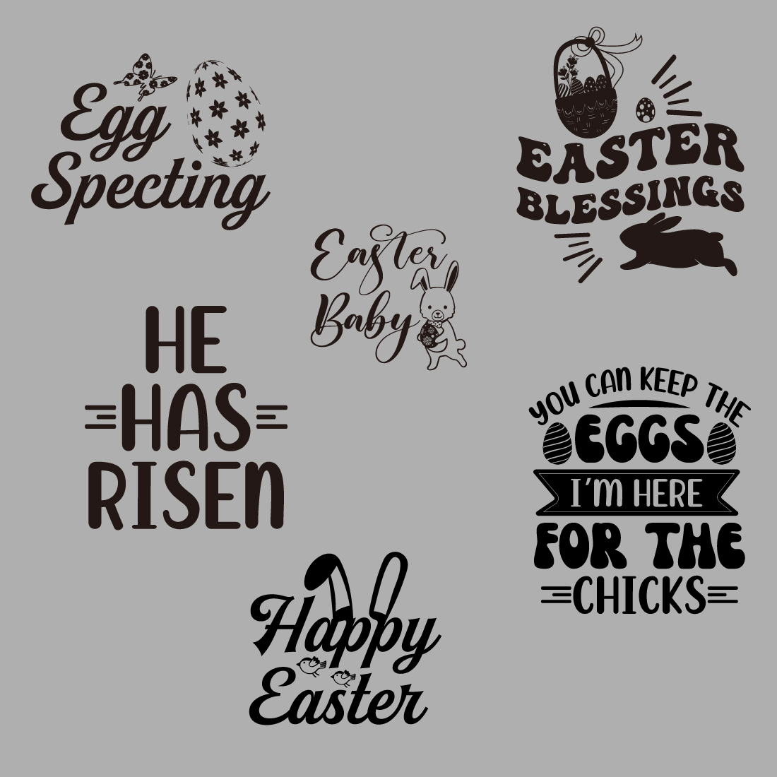 15 Easter SVG crafts design Bundle preview image.